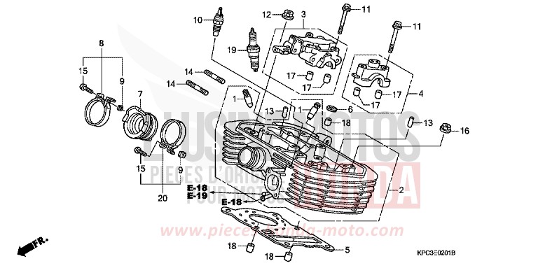 REAR CYLINDER HEAD for Varadero 125 TASMANIA GREEN ME (G142) from 2001